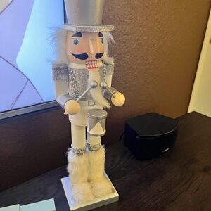 Silver and White Nutcracker Figurine